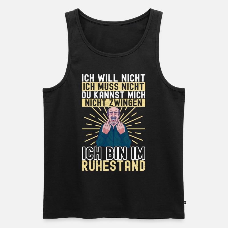Ruhestand Rente - Männer Premium Bio Tank Top - Schwarz
