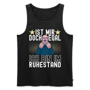 Ruhestand Rente - Männer Premium Bio Tank Top - Schwarz - Vorne - Michal (187cm)