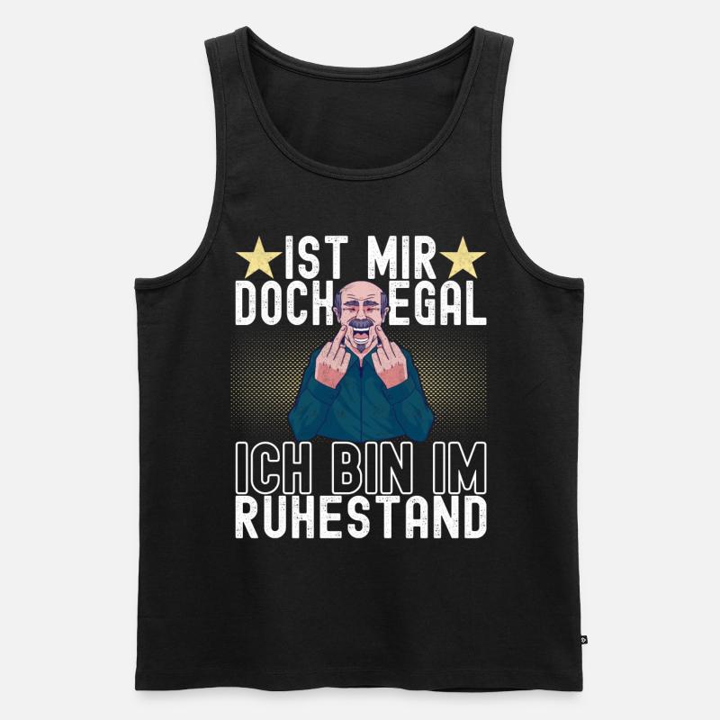 Ruhestand Rente - Männer Premium Bio Tank Top - Schwarz