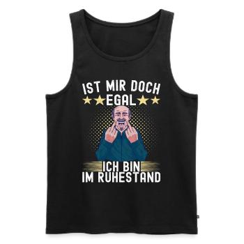 Ruhestand Rente - Männer Premium Bio Tank Top - Schwarz - Vorne - Michal (187cm)