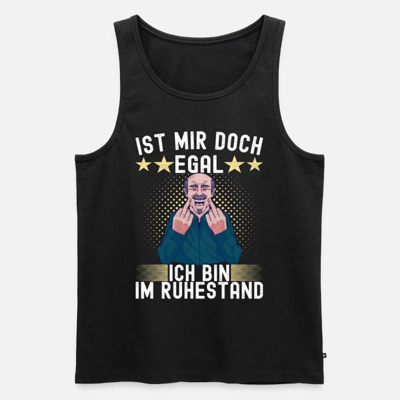 Ruhestand Rente - Männer Premium Bio Tank Top - Schwarz