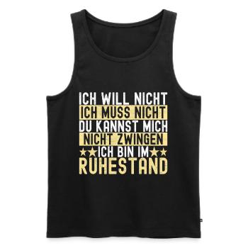 Ruhestand Rente - Männer Premium Bio Tank Top - Schwarz - Vorne - Michal (187cm)