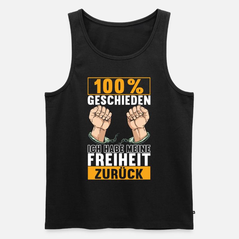 Geschieden Scheidung - Männer Premium Bio Tank Top - Schwarz
