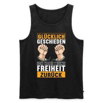 Geschieden Scheidung - Männer Premium Bio Tank Top - Schwarz - Vorne - Michal (187cm)