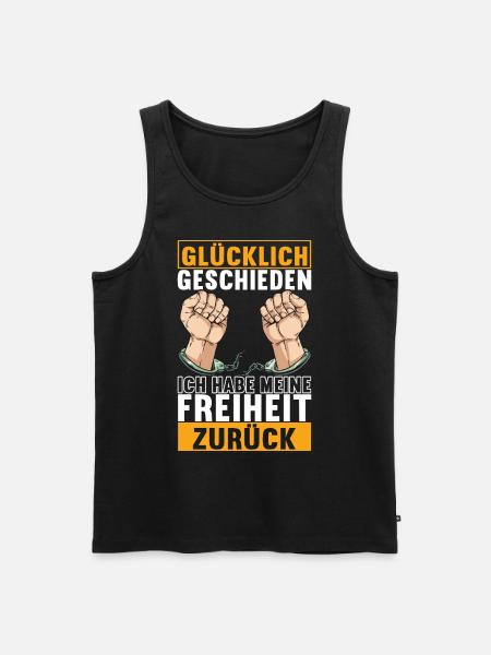 Geschieden Scheidung - Männer Premium Bio Tank Top - Schwarz