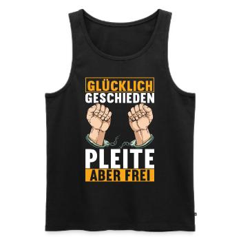 Geschieden Scheidung - Männer Premium Bio Tank Top - Schwarz - Vorne - Michal (187cm)