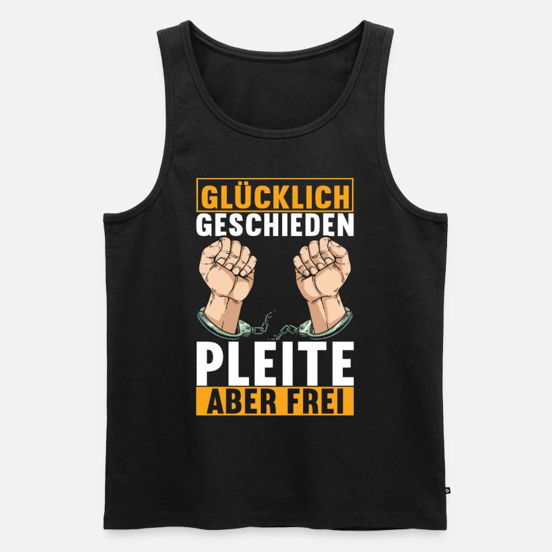 Geschieden Scheidung - Männer Premium Bio Tank Top - Schwarz