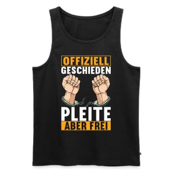 Geschieden Scheidung - Männer Premium Bio Tank Top - Schwarz - Vorne - Michal (187cm)