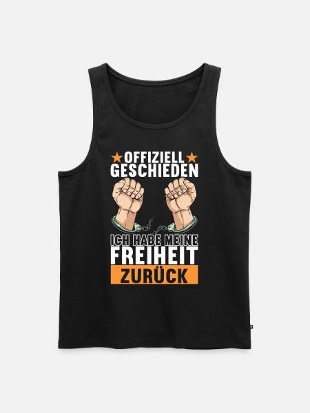 Geschieden Scheidung - Männer Premium Bio Tank Top - Schwarz