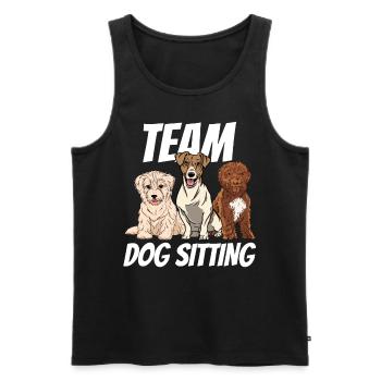 Team Dog Sitting Hundesitter Hundesitting Hund - Männer Premium Bio Tank Top - Schwarz - Vorne - Michal (187cm)