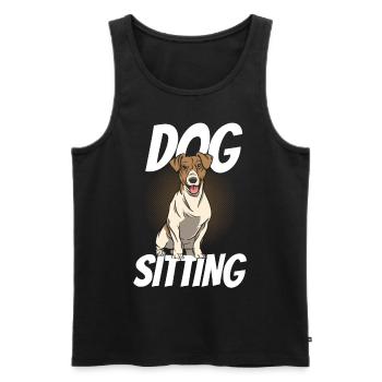 Dog Sitting Dog Sitter Dog Sitting - Men's Premium Organic Tank Top - black - Front - Michal (187cm)