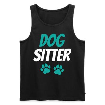 Hundesitter Hund Hundesitting Dog Sitting - Männer Premium Bio Tank Top - Schwarz - Vorne - Michal (187cm)