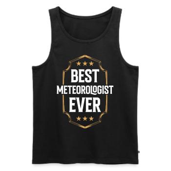 Bester Meteorologe Überhaupt Meteorologie Beruf - Männer Premium Bio Tank Top - Schwarz - Vorne - AI Model Male 178 light (178cm)