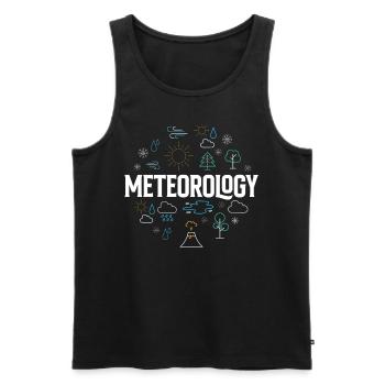 Météorologie Prévisions météo Profession de météorologue - Débardeur bio Premium Homme - noir - Devant - Michal (187cm)