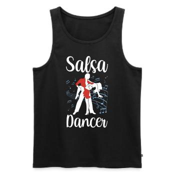 Salsa Tänzer Hobby Tanz Tanzen - Männer Premium Bio Tank Top - Schwarz - Vorne - AI Model Male 178 light (178cm)