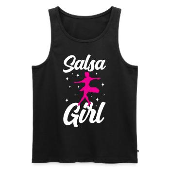 Salsa Girls Dancing Dancers Dance Hobby - Men's Premium Organic Tank Top - black - Front - AI Model Male 178 light (178cm)