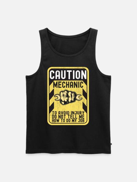 Car mechanic Mechatronics technician - Men's Premium Organic Tank Top - black