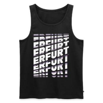 Erfurt Germany City Font Skyline Home - Men's Premium Organic Tank Top - black - Front - Michal (187cm)