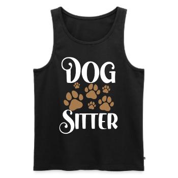 Dog Sitter Dog Sitting Dog Sitting - Débardeur bio Premium Homme - noir - Devant - AI Model Male 178 light (178cm)