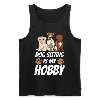 Hundesitting Ist Mein Hobby Sitter Dog Sitting - Männer Premium Bio Tank Top - Schwarz - Vorne - AI Model Male 178 light (178cm)