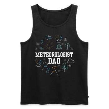 Météorologue Papa Météorologie Prévisions météorologiques - Débardeur bio Premium Homme - noir - Devant - Michal (187cm)