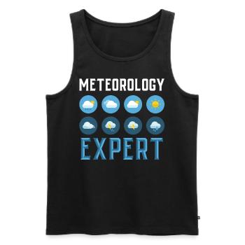 Expert en météorologie Météorologue spécialiste des prévisions météorologiques - Débardeur bio Premium Homme - noir - Devant - Michal (187cm)