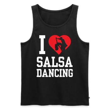 I Love Salsa Dancing Hobby Dance Dancers - Men's Premium Organic Tank Top - black - Front - AI Model Male 178 light (178cm)