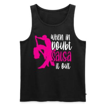 When In Doubt Salsa It Out Danseurs de danse - Débardeur bio Premium Homme - noir - Devant - Michal (187cm)