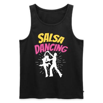 Salsa Tanzen Hobby Tanz Tänzer - Männer Premium Bio Tank Top - Schwarz - Vorne - AI Model Male 178 light (178cm)