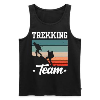 Trekking Team Wanderer Hike Randonnée - Débardeur bio Premium Homme - noir - Devant - Michal (187cm)