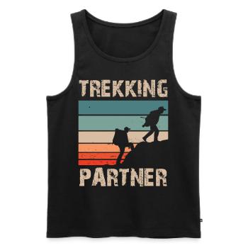 Trekking Partenaire Randonneurs Randonneurs Randonnée - Débardeur bio Premium Homme - noir - Devant - Michal (187cm)
