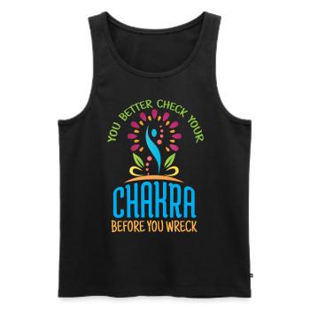 You Better Check Your Charka Before You Wreck - Men's Premium Organic Tank Top - black - Front - Michal (187cm)