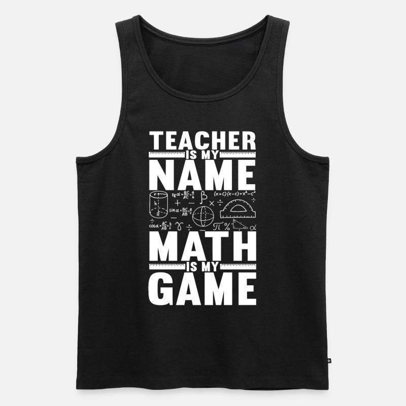 Mathe Mathelehrer - Männer Premium Bio Tank Top - Schwarz