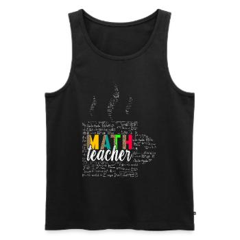 Mathe Mathelehrer - Männer Premium Bio Tank Top - Schwarz - Vorne - Michal (187cm)