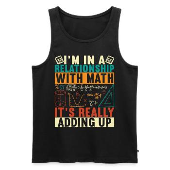 Mathe Mathelehrer - Männer Premium Bio Tank Top - Schwarz - Vorne - Michal (187cm)