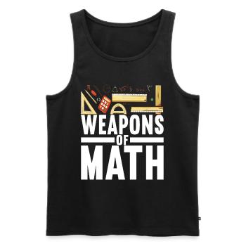 Mathe Mathelehrer - Männer Premium Bio Tank Top - Schwarz - Vorne - Michal (187cm)