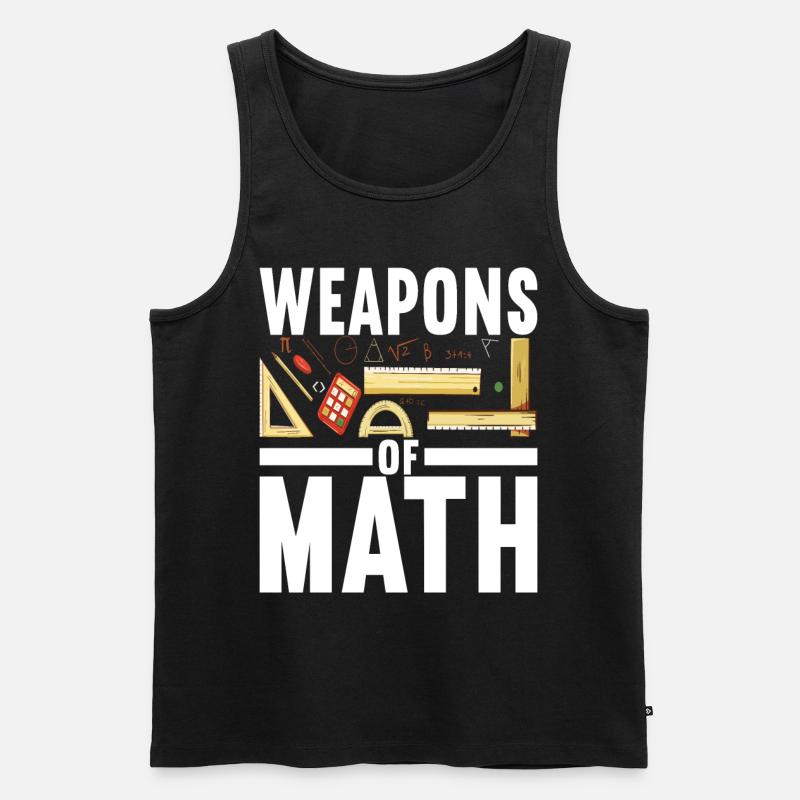 Mathe Mathelehrer - Männer Premium Bio Tank Top - Schwarz