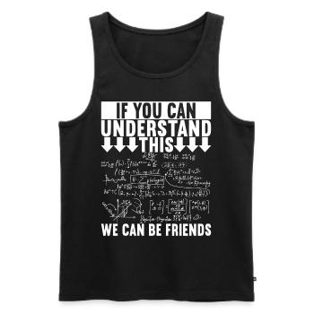 Math Math Teacher - Men's Premium Organic Tank Top - black - Front - AI Model Male 178 light (178cm)