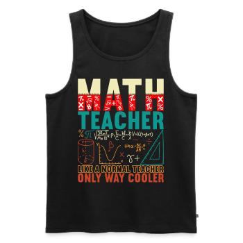Math Math Teacher - Men's Premium Organic Tank Top - black - Front - AI Model Male 178 light (178cm)