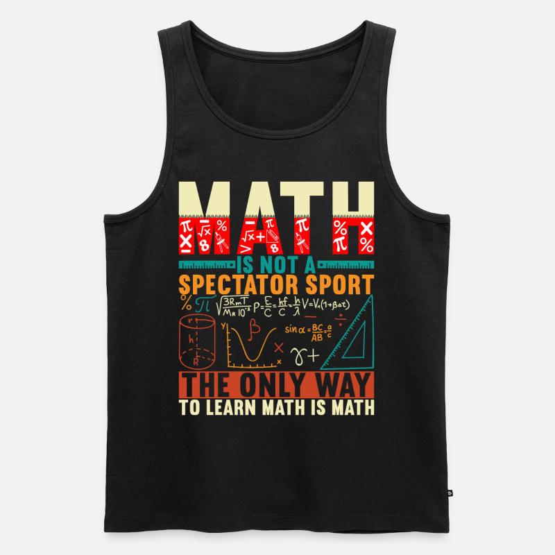 Mathe Mathelehrer - Männer Premium Bio Tank Top - Schwarz