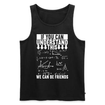 Math Math Teacher - Men's Premium Organic Tank Top - black - Front - AI Model Male 178 light (178cm)