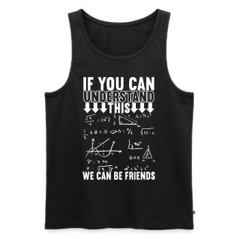 Math Math Teacher - Men's Premium Organic Tank Top - black - Front - AI Model Male 178 light (178cm)