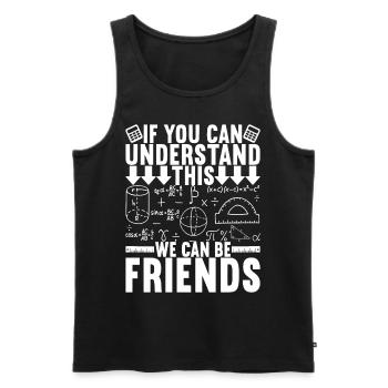 Math Math Teacher - Men's Premium Organic Tank Top - black - Front - Michal (187cm)