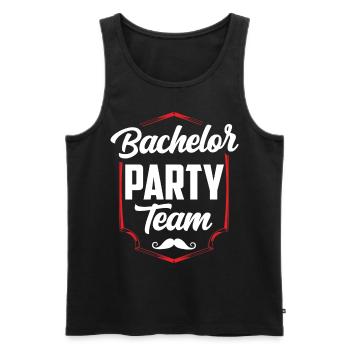 Junggesellenabschied Team Braut Junggeselle - Männer Premium Bio Tank Top - Schwarz - Vorne - Michal (187cm)