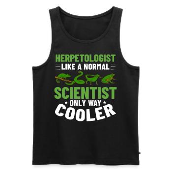 Herpetology Reptiles Herpetologist Lizards - Men's Premium Organic Tank Top - black - Front - AI Model Male 178 light (178cm)