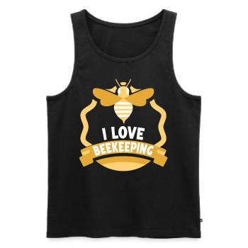 I love beekeeping beekeepers honey bees beekeepers - Men's Premium Organic Tank Top - black - Front - Michal (187cm)