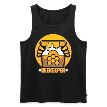Beekeeping Beekeeping Beekeepers Honey Bee - Men's Premium Organic Tank Top - black - Front - AI Model Male 178 light (178cm)