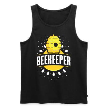 Beekeeping Honey bee Beekeepers - Men's Premium Organic Tank Top - black - Front - AI Model Male 178 light (178cm)