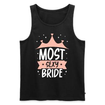 Sexyeste Braut Bräute Party Hochzeit Heiraten - Männer Premium Bio Tank Top - Schwarz - Vorne - Michal (187cm)