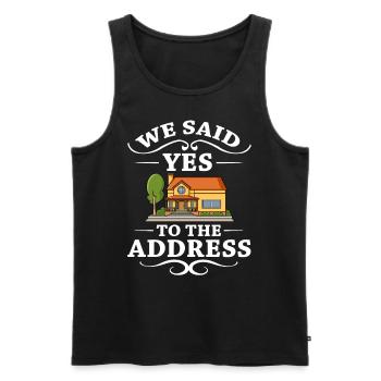 Home Home House Purchase Property - Men's Premium Organic Tank Top - black - Front - Michal (187cm)